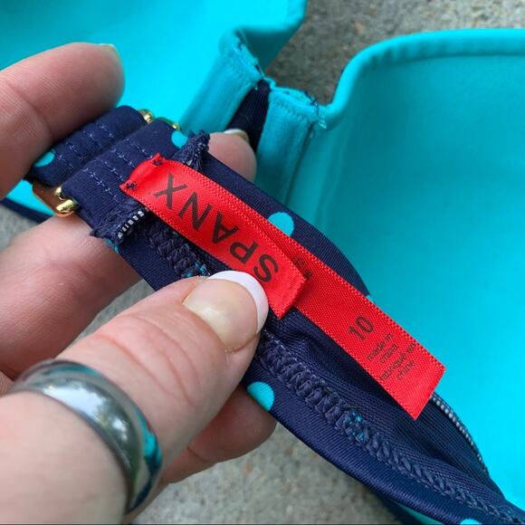 SPANX Polka Dot Bikini Top & Skirted Bottoms - Picture 4 of 10